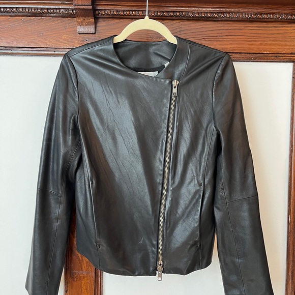 VINCE Cross Front Leather Jacket
Style # VR61791048 - Picture 3 of 5
